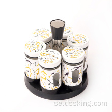 Mini Marbl Jar Spice Set Jar Candy Story -behållare för köksflaskglas